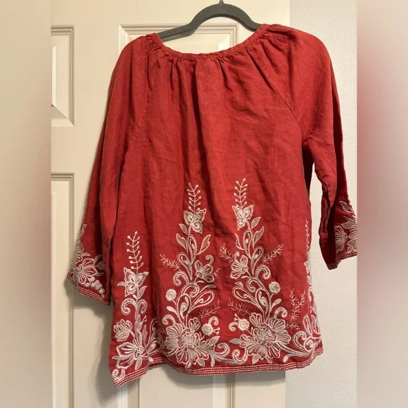 Johnny Was Floral Embroidered Top - Picture 3 of 4